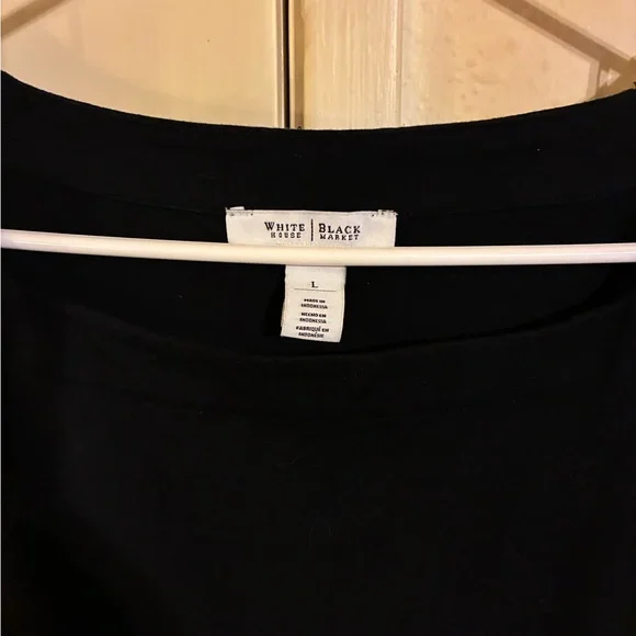 White House Black Market Fitted Black Blouse - Picture 2 of 2